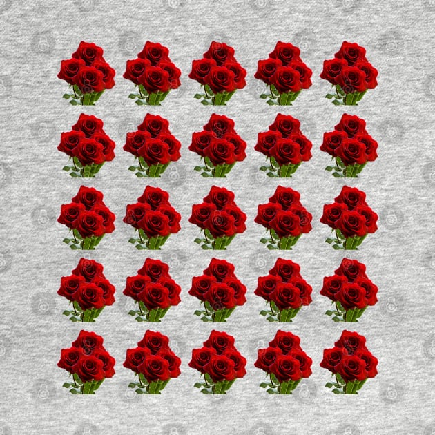 Bunch of Roses Wallart Pattern by "Ekaa Digi Arts"